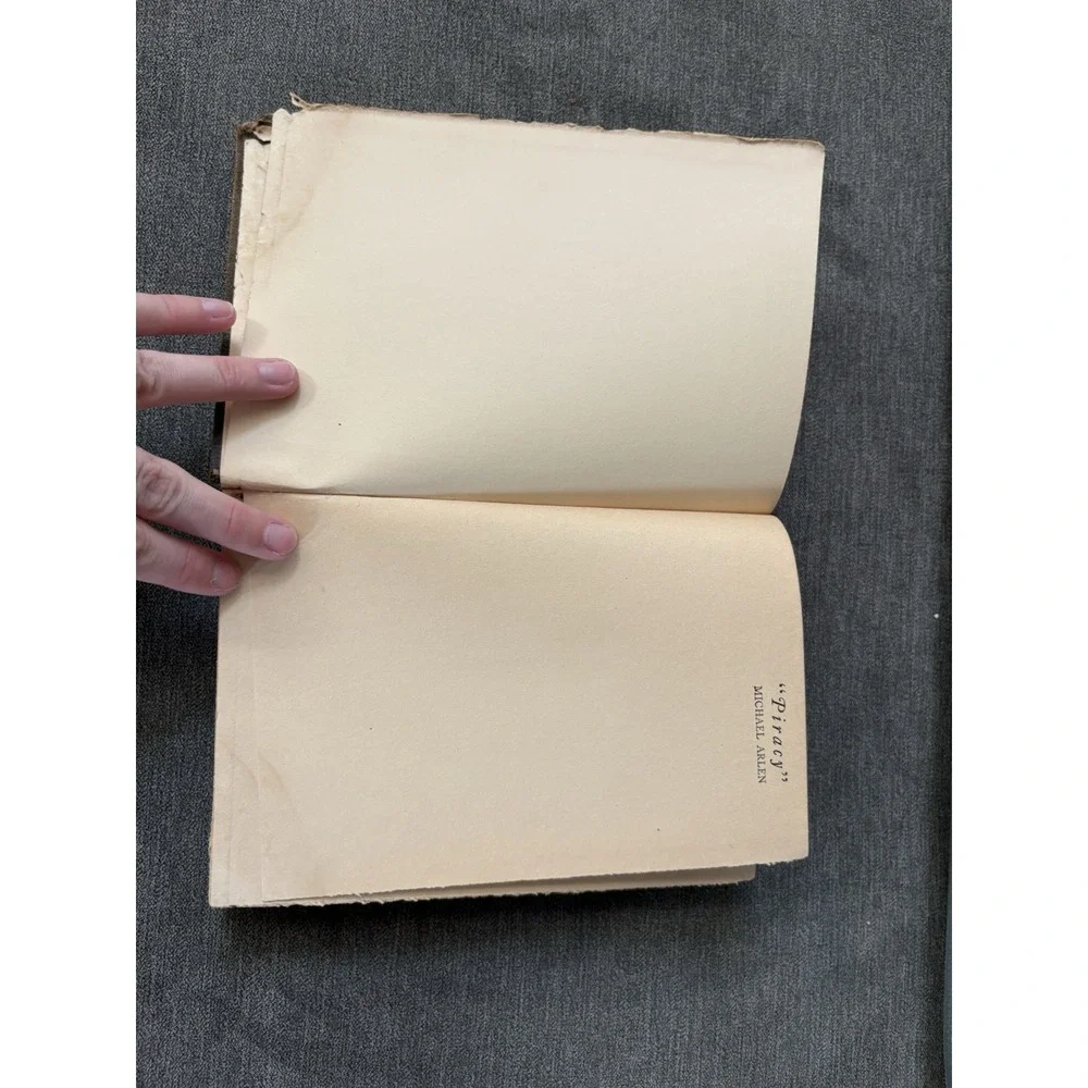Piracy by Michael Arlen A Romantic Chronicale Of Three Days Hardcover‎ 1923 Rare